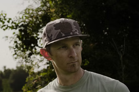 Bark Duck Camo with Goatrope and Leather Patch Hat