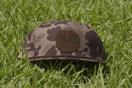Bark Duck Camo with Goatrope and Leather Patch Hat